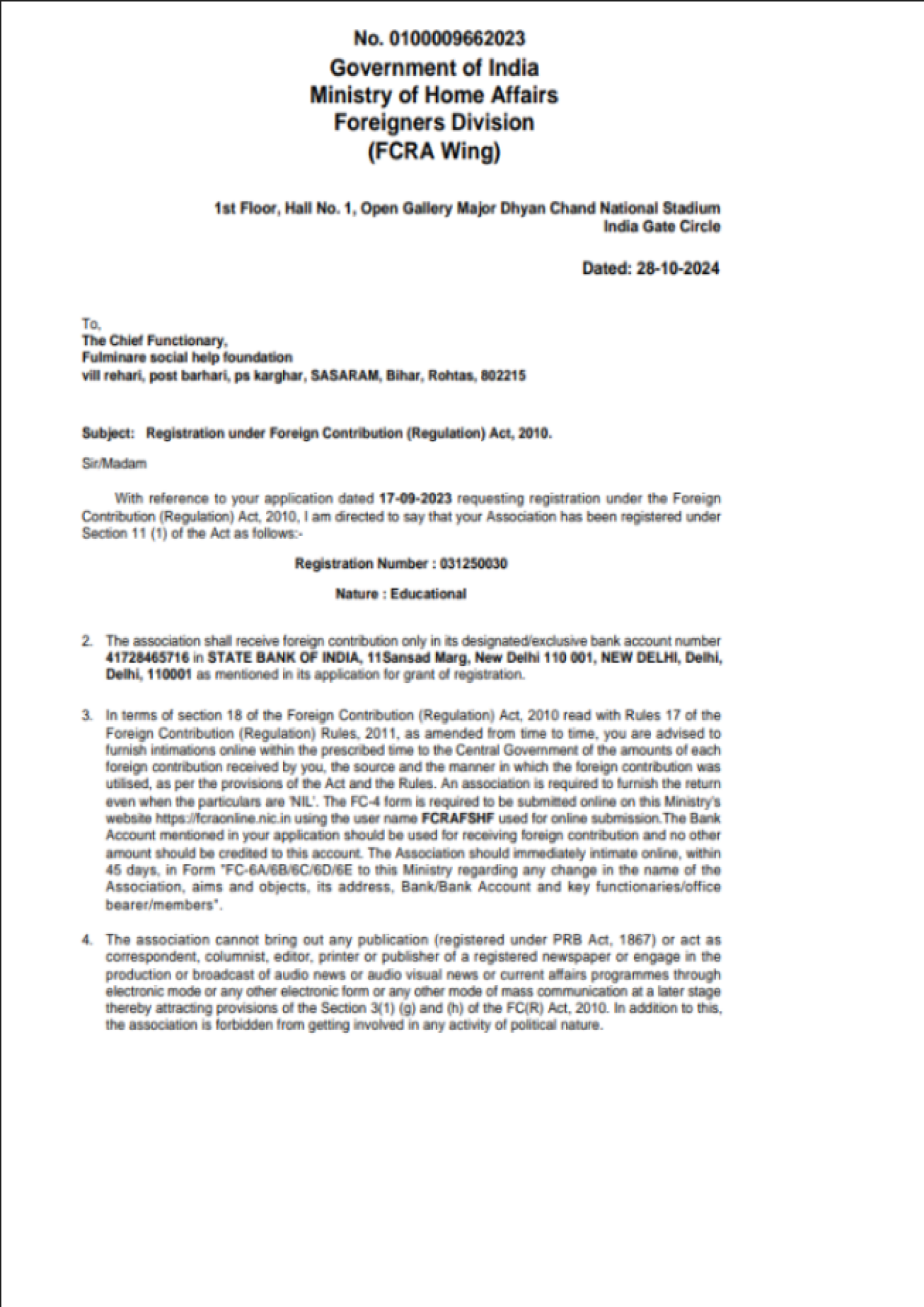 FCRA Registration